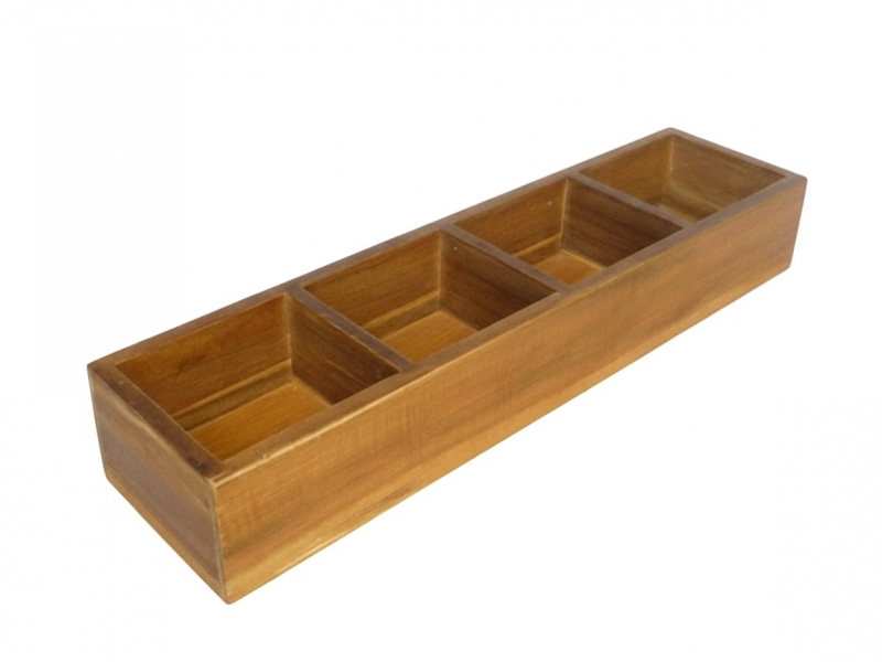 Rustic wooden organizer tray